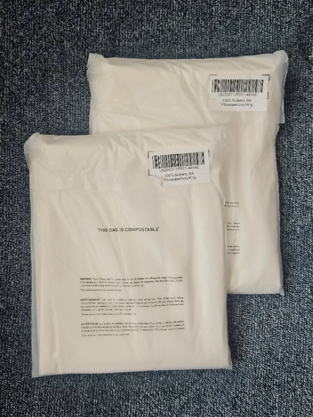 Mulberry Silk Pillowcase - Set of 2 in Ivory